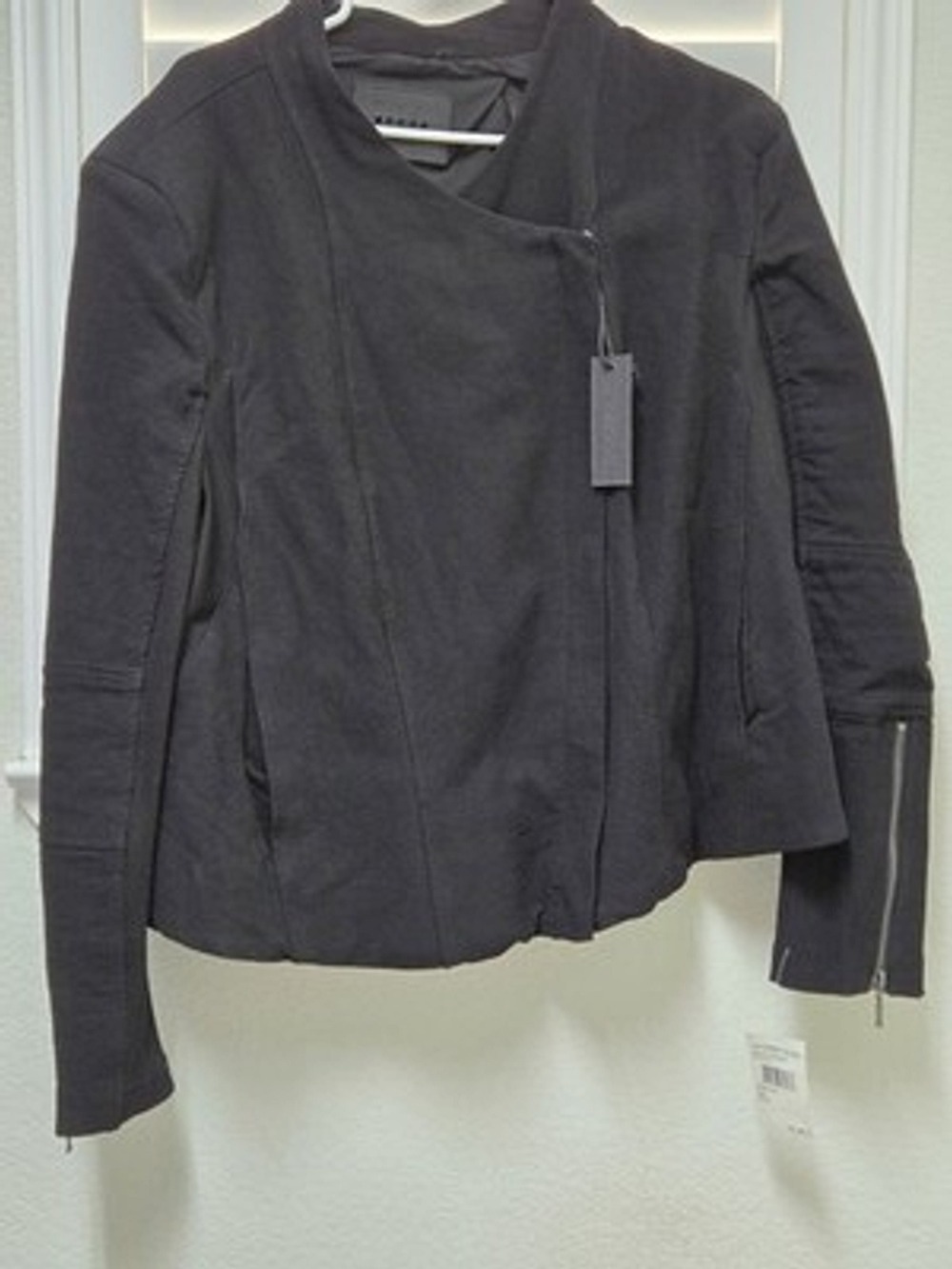 NWT BLANKNYC Black Moto Jacket Women's 2X Asymmetrical Zip Biker Style MSRP $98